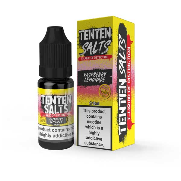 Ten Ten Nic Salts 10ml E-liquids - Box of 10-Raspberry Lemonade-vapeukwholesale