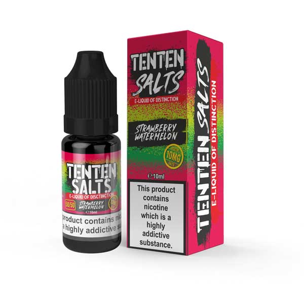 Ten Ten Nic Salts 10ml E-liquids - Box of 10-Strawberry Watermelon-vapeukwholesale