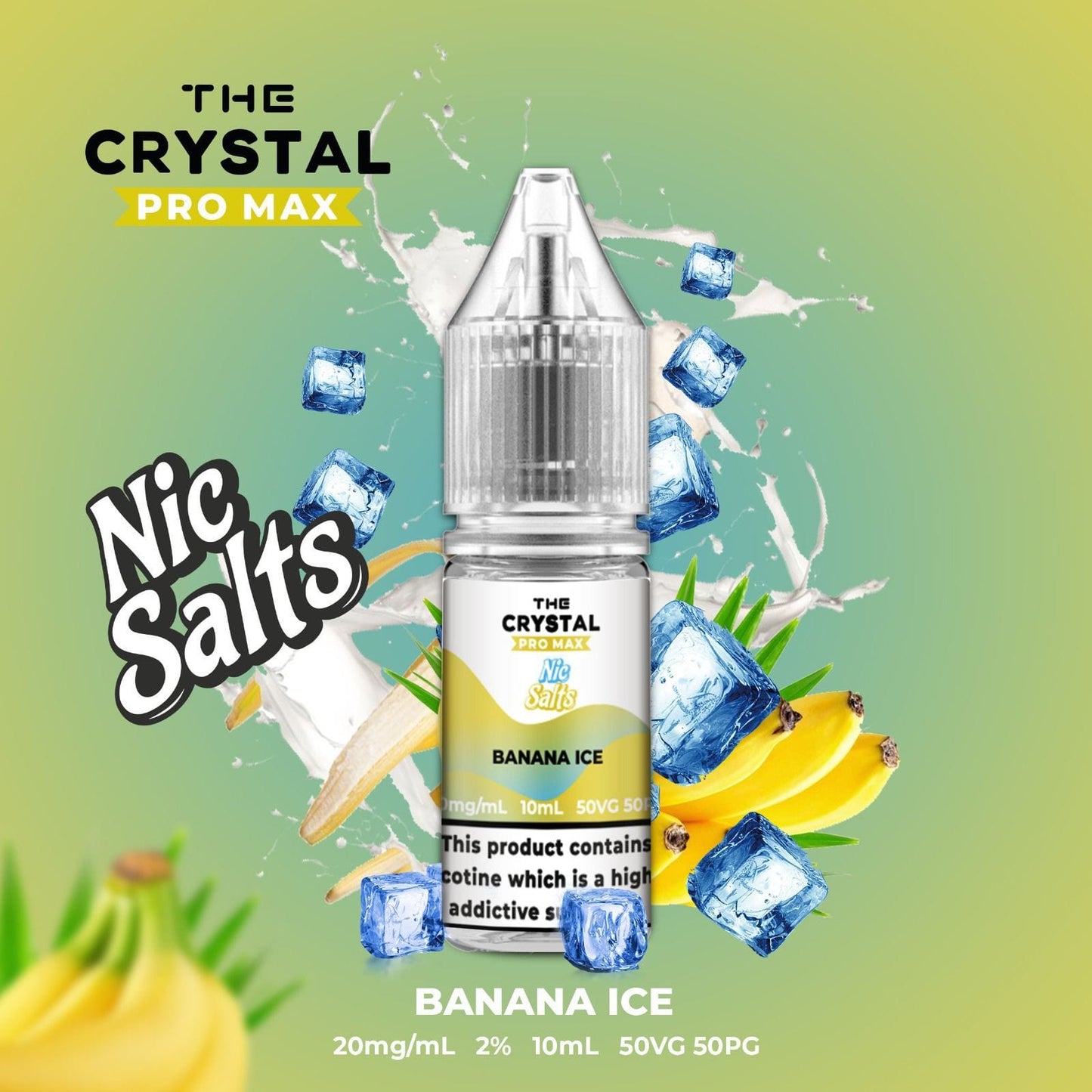 The Crystal Pro Max Hayati Nic Salts 10ml Box of 10-Banana Ice-vapeukwholesale