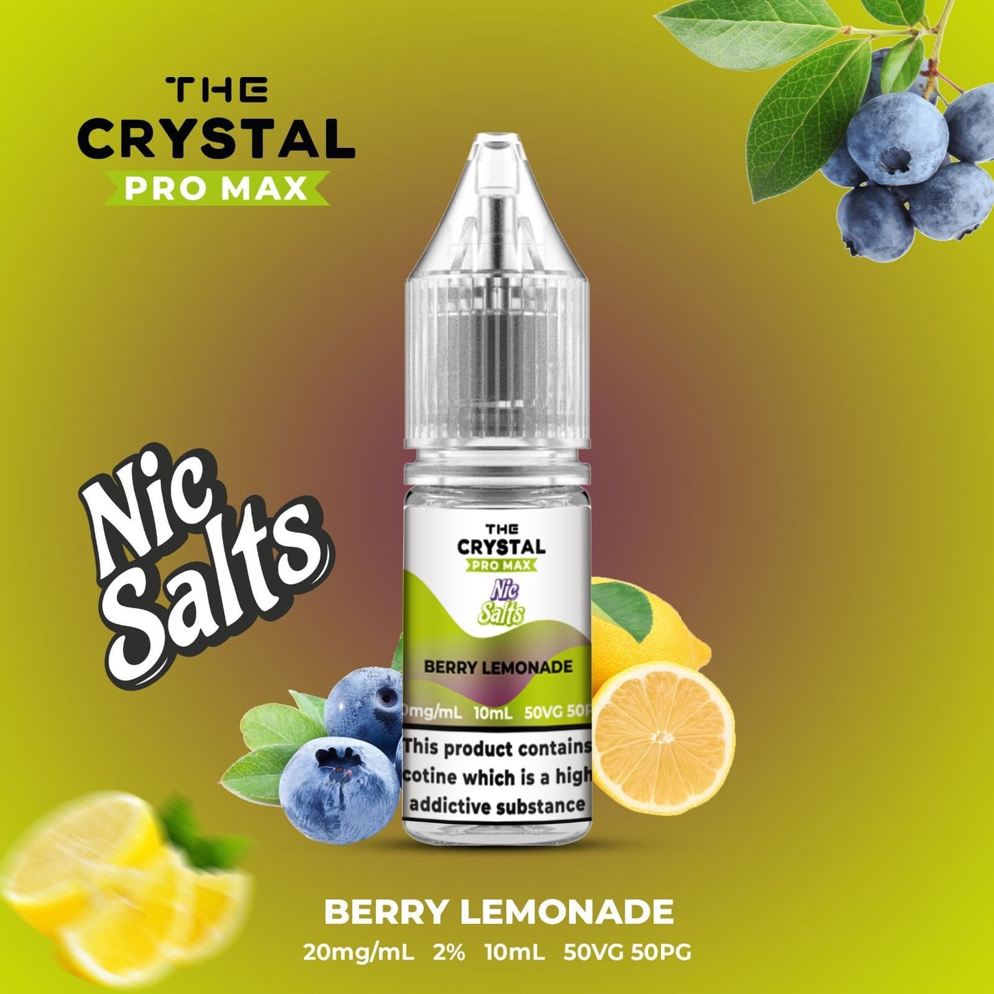 The Crystal Pro Max Hayati Nic Salts 10ml Box of 10-Berry Lemonade-vapeukwholesale