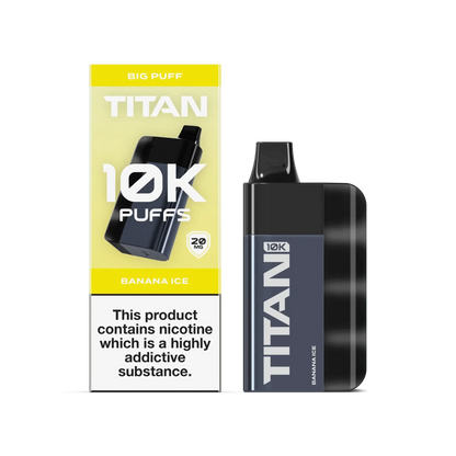 Titan 10K Puffs Disposable Vape Pod Kit - Banana Ice - vapeukwholesale