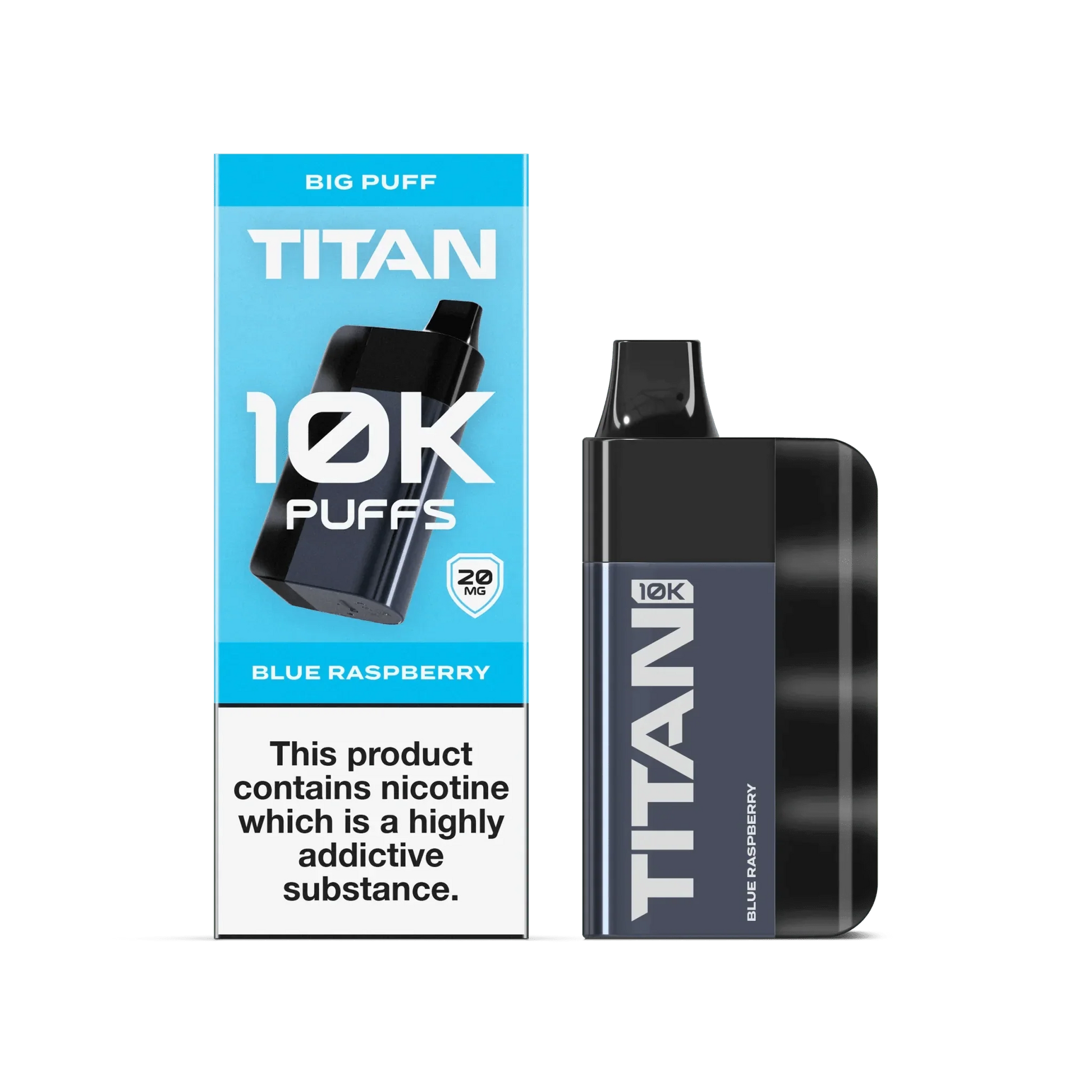 Titan 10K Puffs Disposable Vape Pod Kit - Blue Raspberry - vapeukwholesale