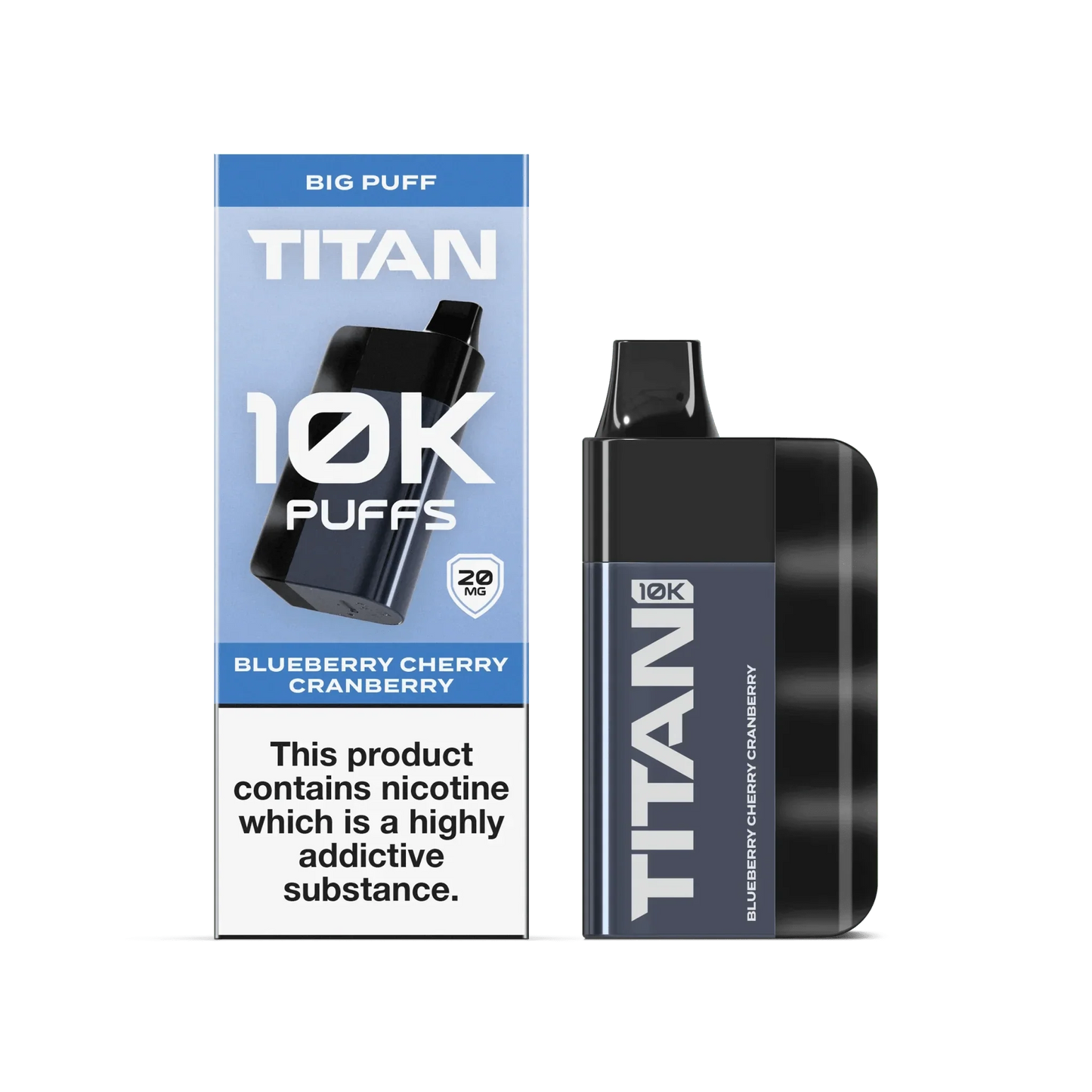 Titan 10K Puffs Disposable Vape Pod Kit - Blueberry Cherry - vapeukwholesale