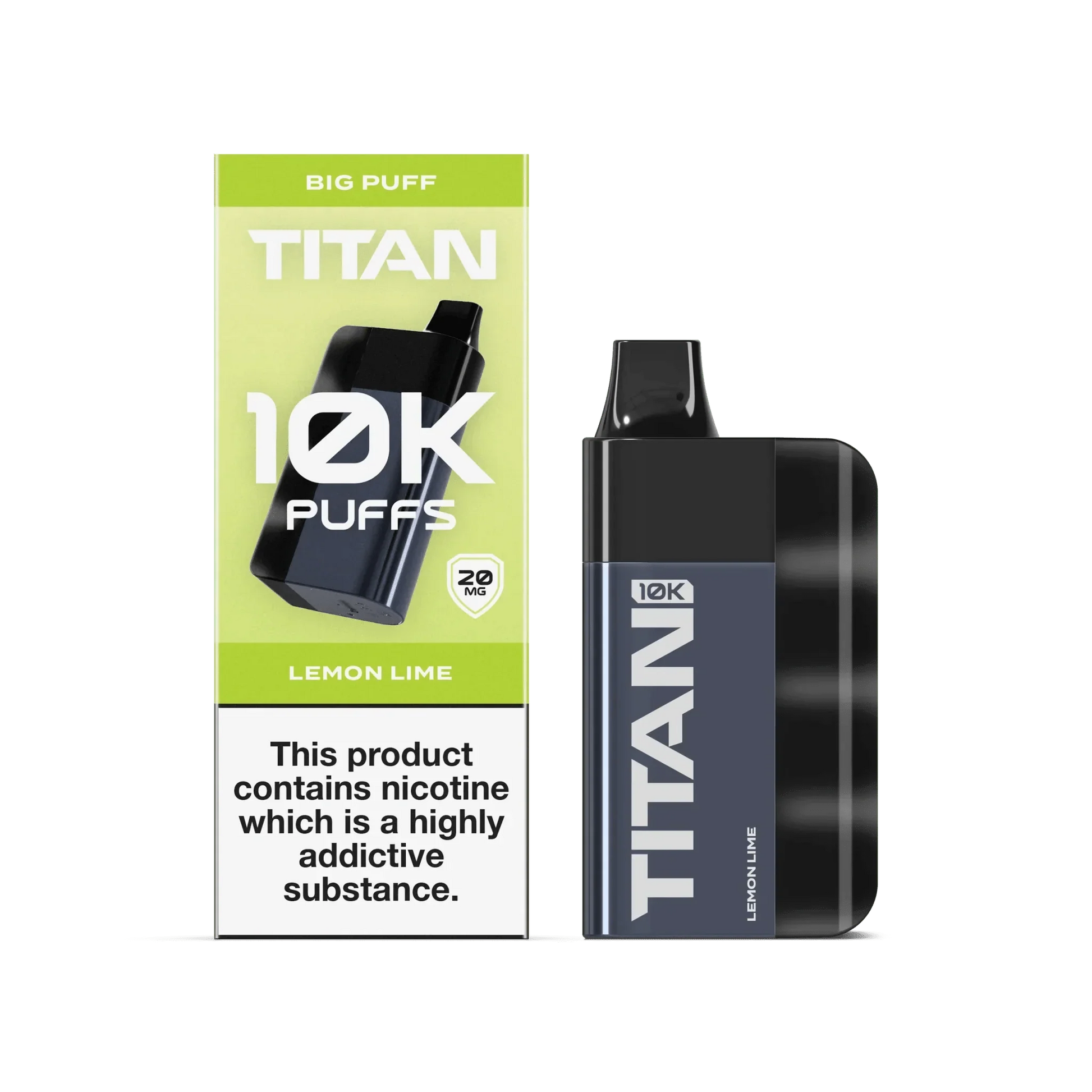 Titan 10K Puffs Disposable Vape Pod Kit - Lemon Lime - vapeukwholesale