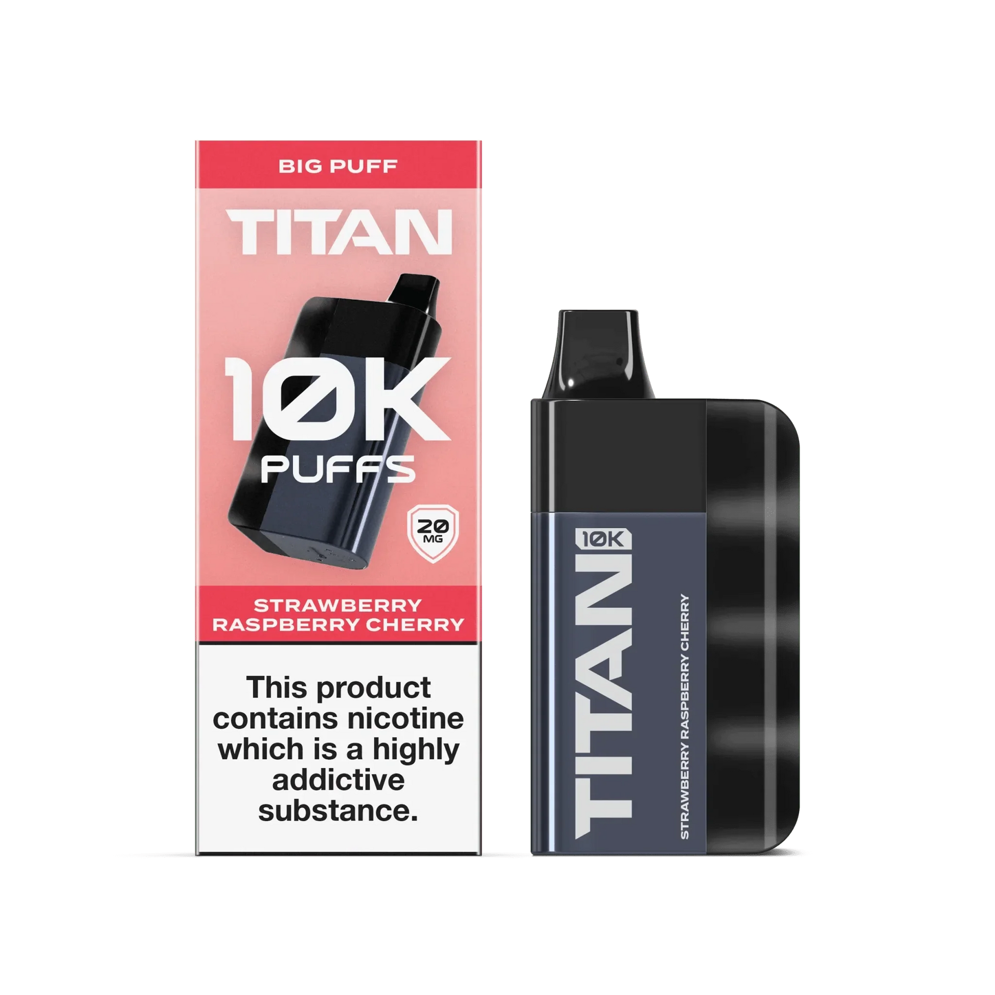 Titan 10K Puffs Disposable Vape Pod Kit - Strawberry Raspberry - vapeukwholesale