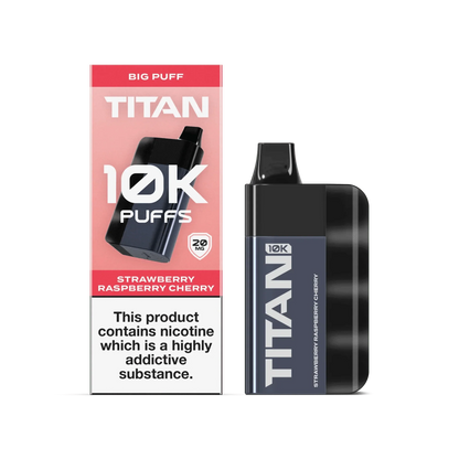 Titan 10K Puffs Disposable Vape Pod Kit - Strawberry Raspberry - vapeukwholesale