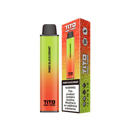 Tito Max 7000 Disposable Vape Pod Box of 10-Mango Blackcurrant-vapeukwholesale