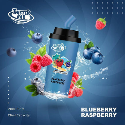 Twister Bar 7000 Disposable Vape Pod Box of 10-Blueberry Raspberry-vapeukwholesale