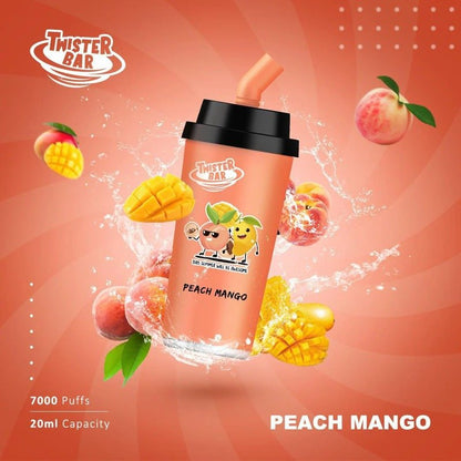 Twister Bar 7000 Disposable Vape Pod Box of 10-Peach Mango-vapeukwholesale