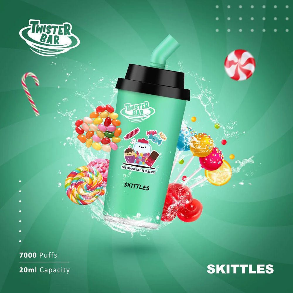 Twister Bar 7000 Disposable Vape Pod Box of 10-Skittles-vapeukwholesale