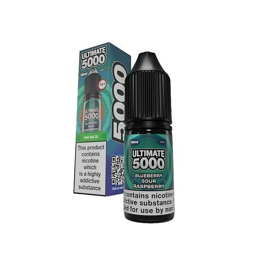 Ultimate Bar 5000 Nic Salts 10ml E - Liquid - Box Of 10 - Blueberry Sour Raspberry - vapeukwholesale