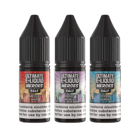 Ultimate E-Liquid Heroes 10ML Nic Salt (Pack of 10)