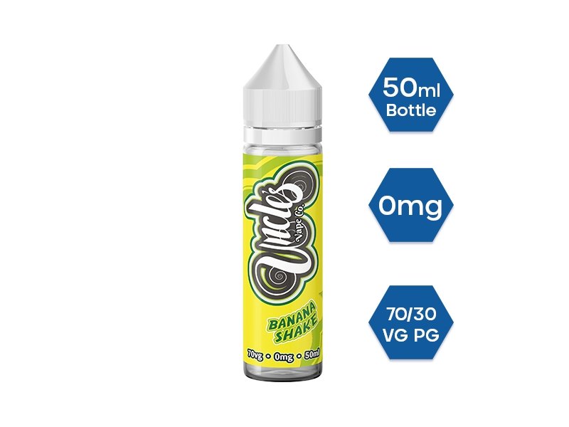 Uncle Vape Co. 50ml E-liquids Shortfill-Banana Shake-vapeukwholesale