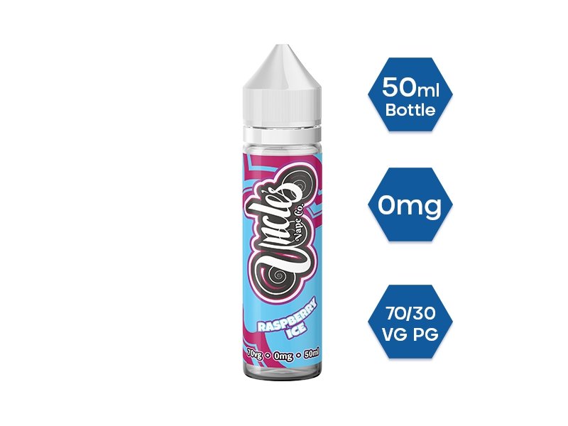 Uncle Vape Co. 50ml E-liquids Shortfill-Raspberry Ice-vapeukwholesale