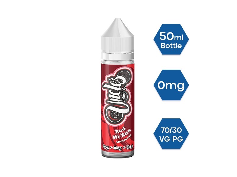 Uncle Vape Co. 50ml E-liquids Shortfill-Red Hi-zen-vapeukwholesale