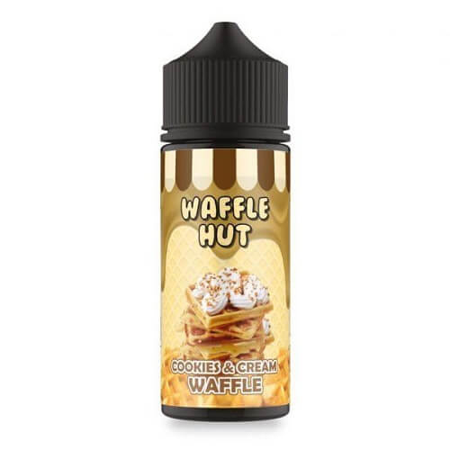 Waffle Hut E liquid 100ml Shortfill-Cookies & Cream Waffle-vapeukwholesale