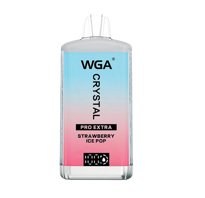 WGA Crystal Pro Max Extra 15000 Puffs Disposable Vape - Box of 10-Strawberry Ice Pop-vapeukwholesale