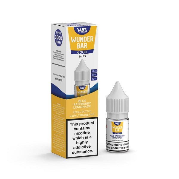 Wundar Bar 6000 Nic Salt 10ml - Box Of 10-Blue Raspberry Lemonade-vapeukwholesale