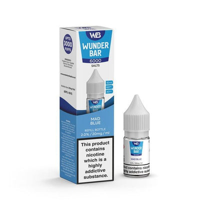 Wundar Bar 6000 Nic Salt 10ml - Box Of 10-Mad Blue-vapeukwholesale