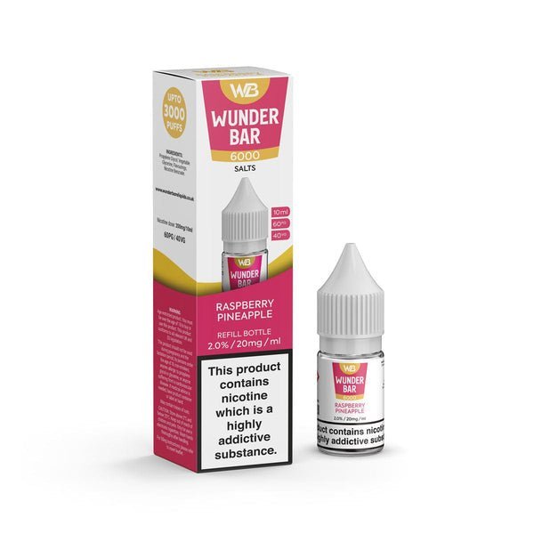 Wundar Bar 6000 Nic Salt 10ml - Box Of 10-Raspberry Pineapple-vapeukwholesale