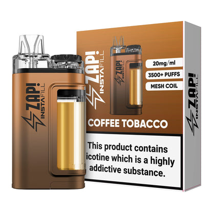 Zap Instafill 3500 Puffs Disposable Pod Vape Kit - Pack of 5-Coffee Tobacco-vapeukwholesale