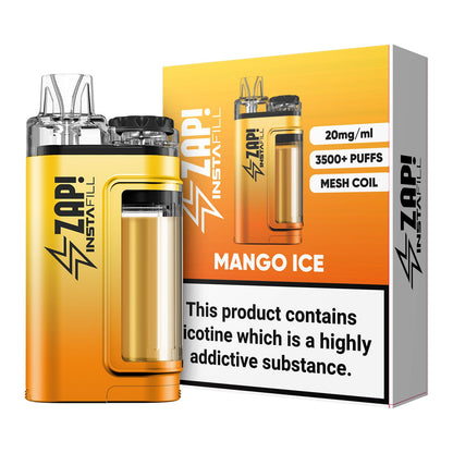 Zap Instafill 3500 Puffs Disposable Pod Vape Kit - Pack of 5-Mango Ice-vapeukwholesale