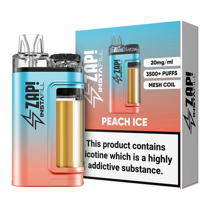 Zap Instafill 3500 Puffs Disposable Pod Vape Kit - Pack of 5-Peach Ice-vapeukwholesale