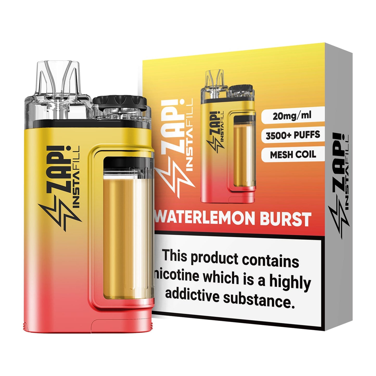 Zap Instafill 3500 Puffs Disposable Pod Vape Kit - Pack of 5-Watermelon Burst-vapeukwholesale