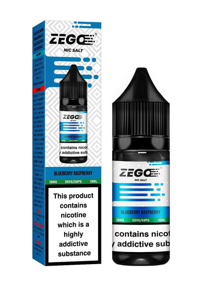 Zego Nic Salt 10ml E-Liquid - Box of 10-Blueberry Raspberry-vapeukwholesale