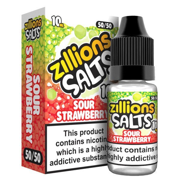 Zillions Nic Salt 10ml Pack of 5-Sour Strawberry-vapeukwholesale